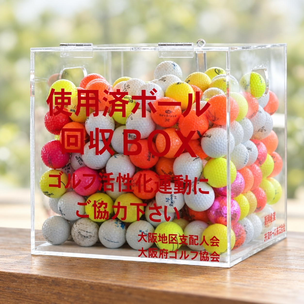 使用済ボール回収ボックスの設置イメージ