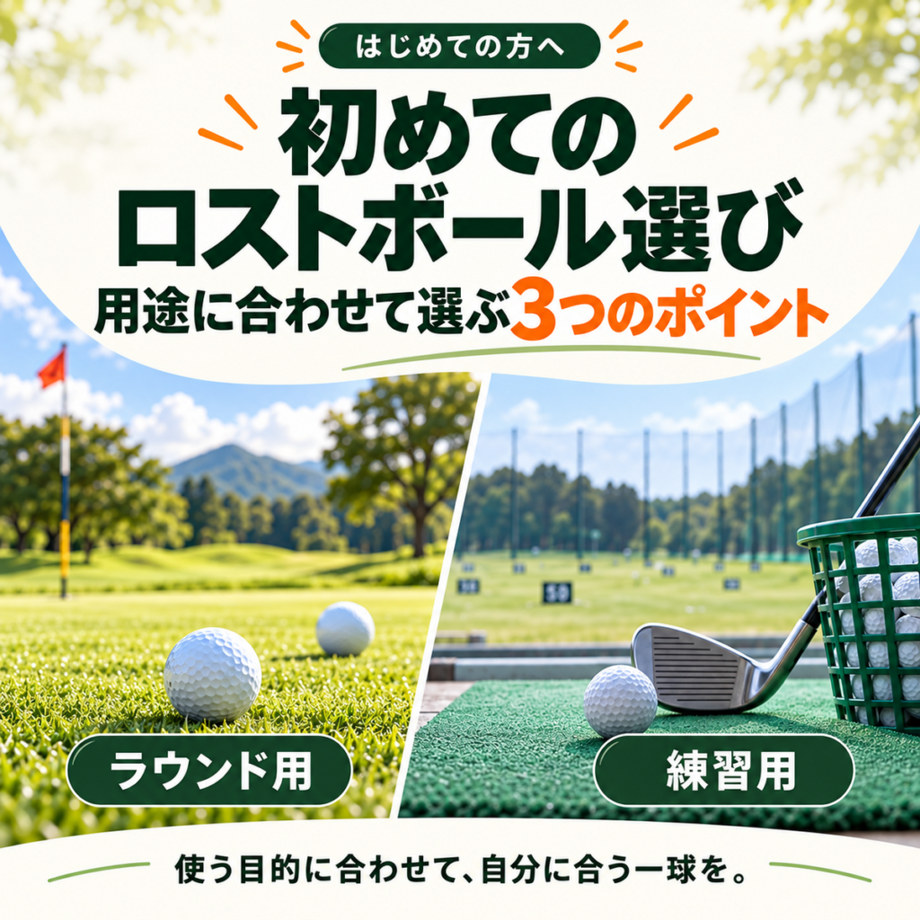 初めてのロストボール選び。ラウンド用・練習用など、用途に合わせて選ぶ3つのポイント。